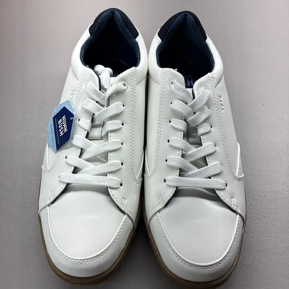 Nunn Bush Aspire White Lace-To-Toe Oxford Men’s Size 10 M Normcore Nurse Comfy